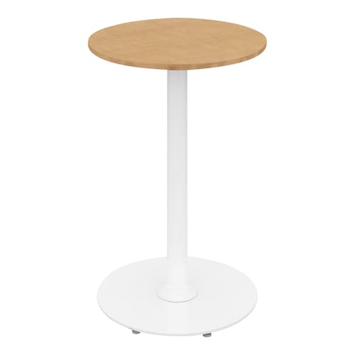 フランカ円形単柱脚W4D4H7脚白天板Nオーク