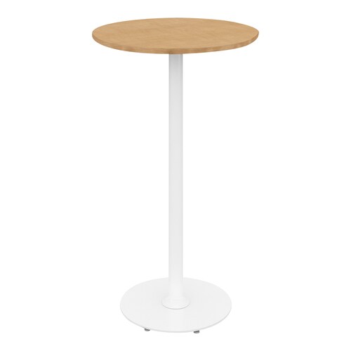 フランカ円形単柱脚W6D6H10脚白天板Nオーク