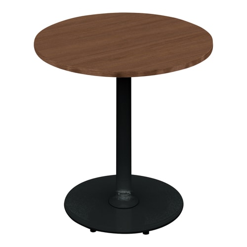 フランカ円形単柱脚W6D6H6脚黒天板ブラウン