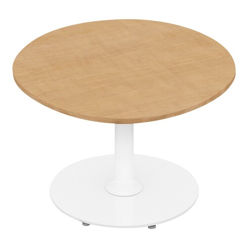 フランカ円形単柱脚W6D6H4脚白天板Nオーク