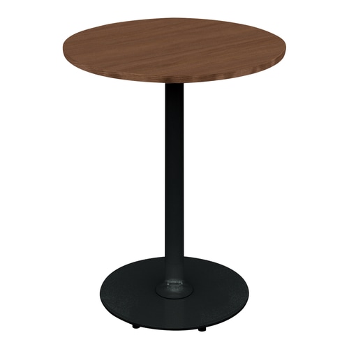 フランカ円形単柱脚W6D6H7脚黒天板ブラウン