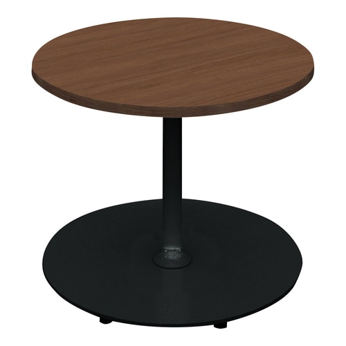 フランカ円形単柱脚W7D7H6脚黒天板ブラウン