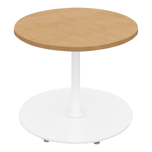 フランカ円形単柱脚W7D7H6脚白天板Nオーク