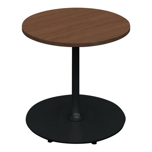 フランカ円形単柱脚W7D7H7脚黒天板ブラウン