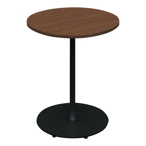 フランカ円形単柱脚W9D9H10脚黒天板ブラウン