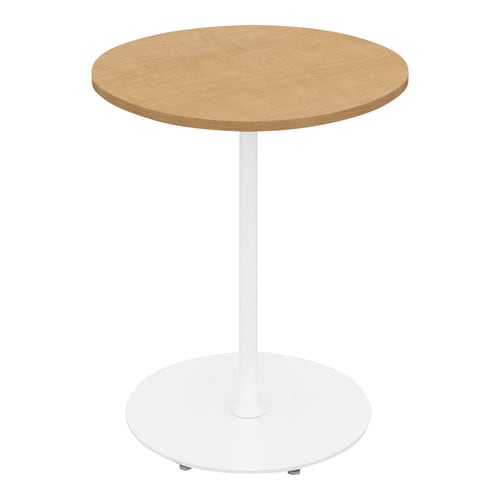 フランカ円形単柱脚W9D9H10脚白天板Nオーク