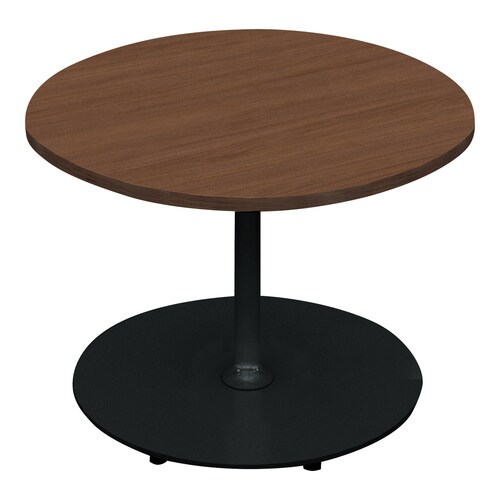 フランカ円形単柱脚W9D9H6脚黒天板ブラウン