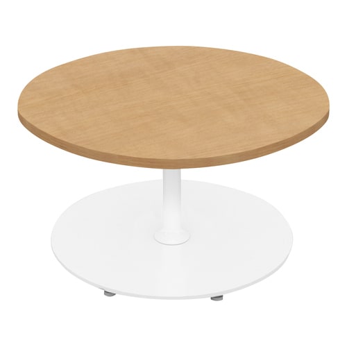 フランカ円形単柱脚W9D9H4脚白天板Nオーク