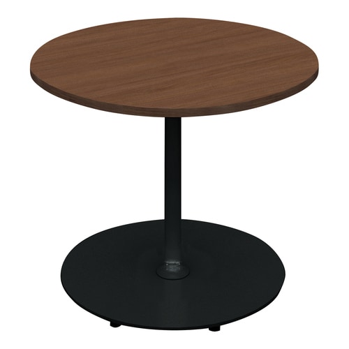 フランカ円形単柱脚W9D9H7脚黒天板ブラウン