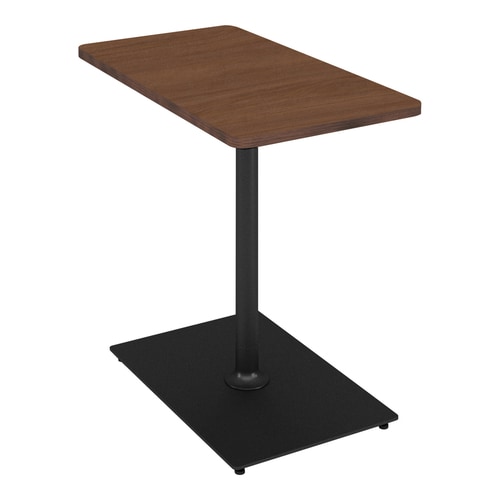 フランカ角形単柱脚W4D8H7脚黒天板ブラウン