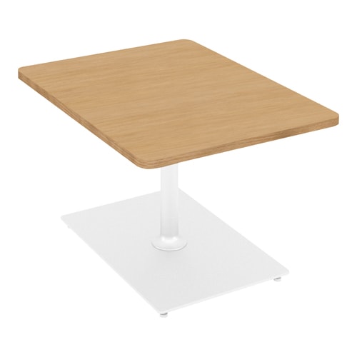 フランカ角形単柱脚W6D8H4脚白天板Nオーク