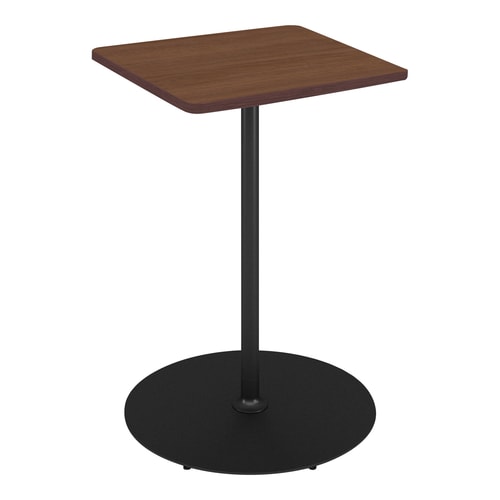 フランカ角形単柱脚W8D8H10脚黒天板ブラウン