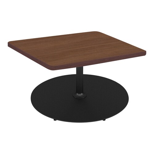 フランカ角形単柱脚W9D9H4脚黒天板ブラウン