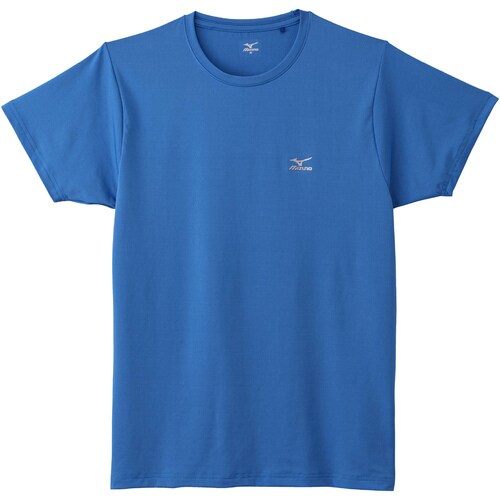 クルーネック 半袖インナーシャツ ブルー LL