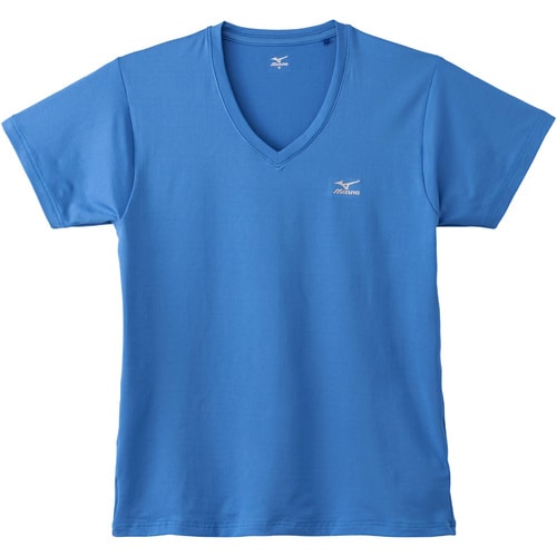 Vネック 半袖インナーシャツ ブルー M