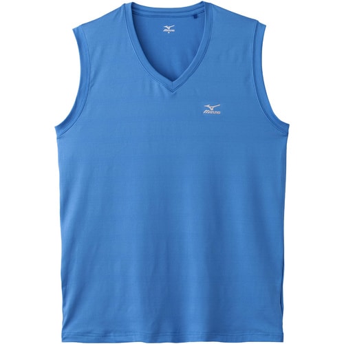 Vネック ノースリーブインナー ブルー M