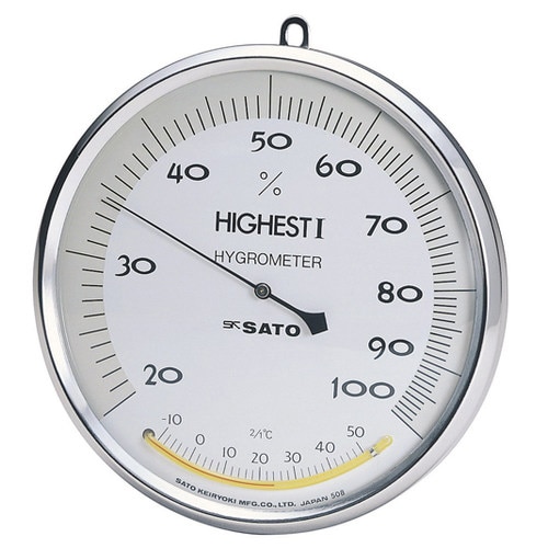 ハイエストI型湿度計温度計付 150mm