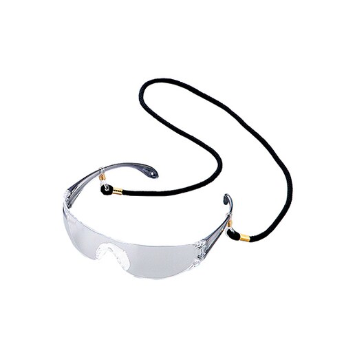 保護メガネLF−102黒 ストラップ付き