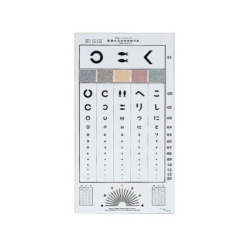 視力表(ラミネート加工)山地式3m