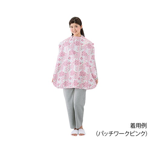 さわやか食事用エプロン パッチワークピンク 2枚入