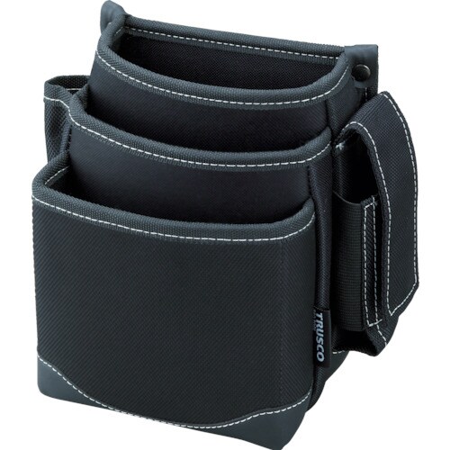 腰袋3段携帯電話ホルダー付きブラック