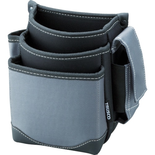 腰袋3段携帯電話ホルダー付きグレー