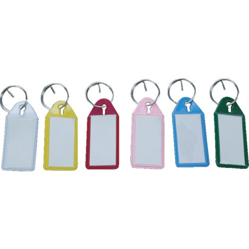 ソフト名札キーホルダー赤50個入