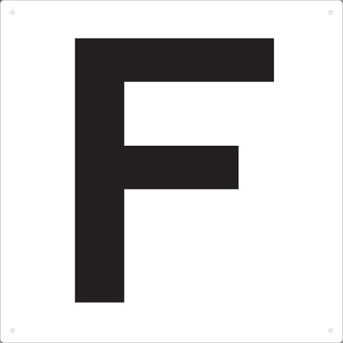 表示板アルファベット「F」420X420
