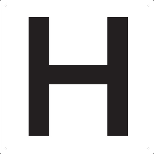 表示板アルファベット「H」420X420