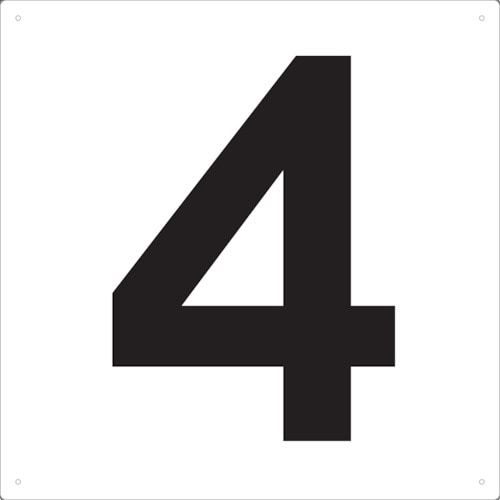 表示板数字420×420数字「4」