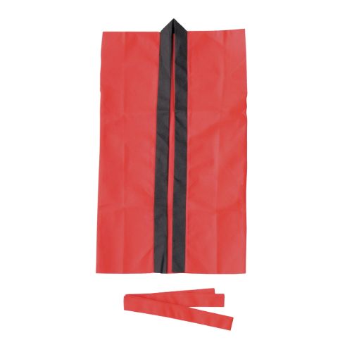 ロングハッピ不織布 赤 C(ハチマキ付)