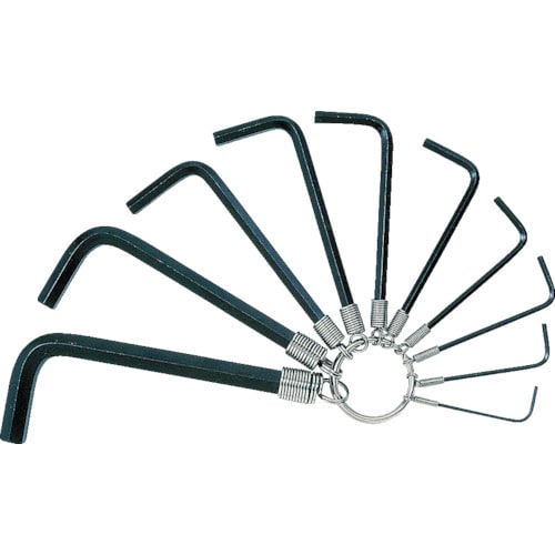 リング式六角棒レンチセット10本組インチ目