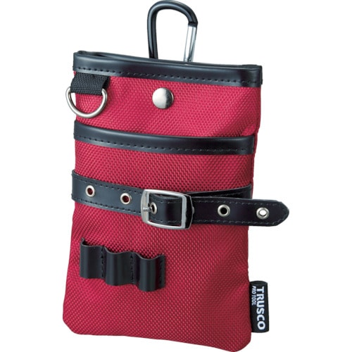 コンパクトツールケースシザーポケットレッド