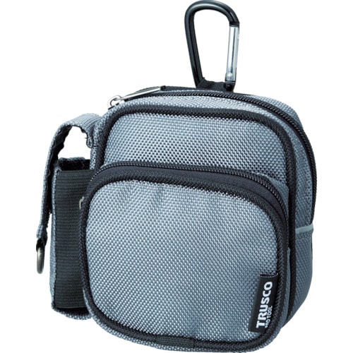 コンパクトツールケースツーワイドポケットグレー