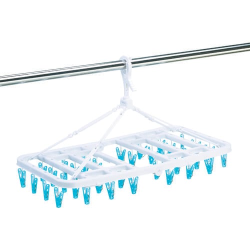 屋内外用樹脂ピンチハンガー青ピンチ36個付