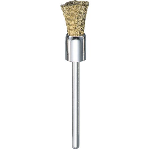 エンド型ブラシ真鍮線0.1X筒径Φ8X軸Φ3