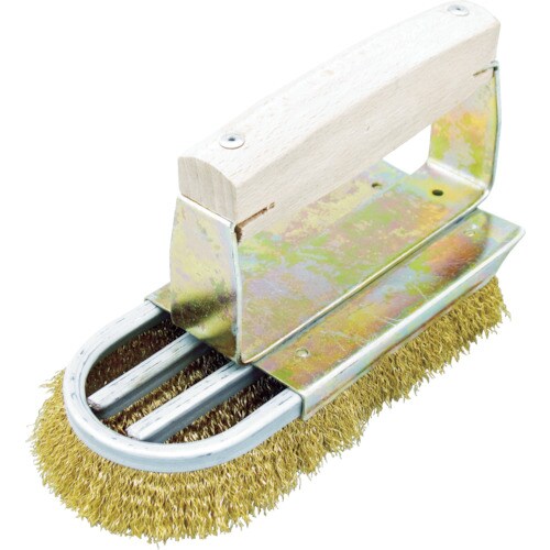 チャンネルブラシストロングD型4行真鍮