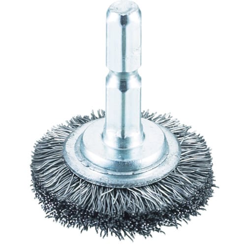 軸付ホイールブラシφ32X軸6.35鋼線0.3