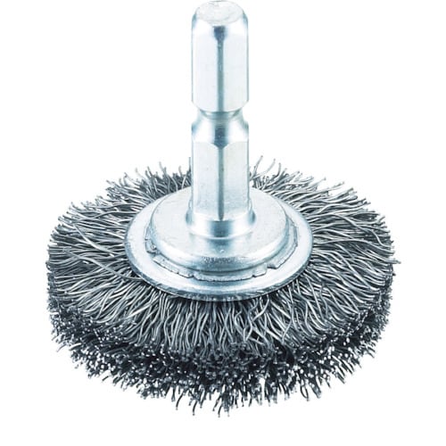 軸付ホイールブラシφ38X軸6.35鋼線0.3