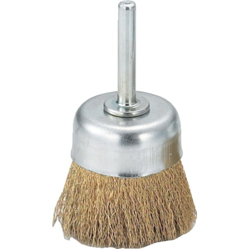 軸付カップブラシφ50X軸6真鍮線線径0.15