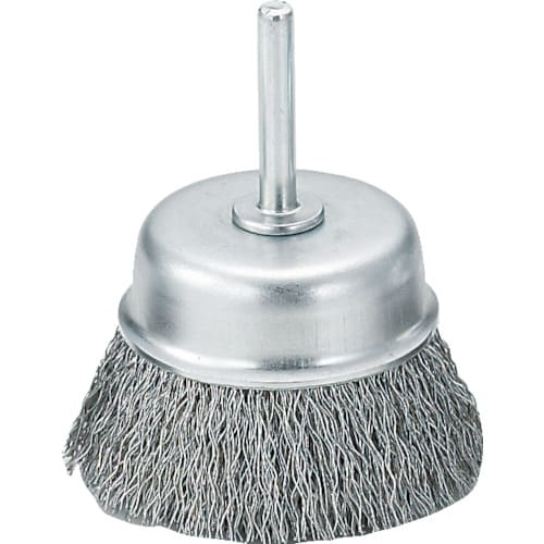 軸付カップブラシφ65X軸6ステンレス線線径0.3