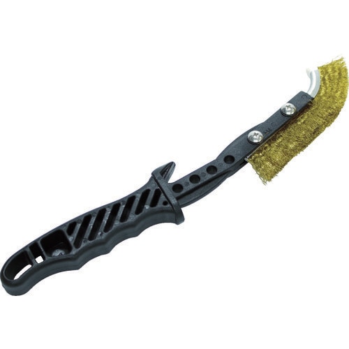 チャンネルブラシEグリップJ型真鍮線