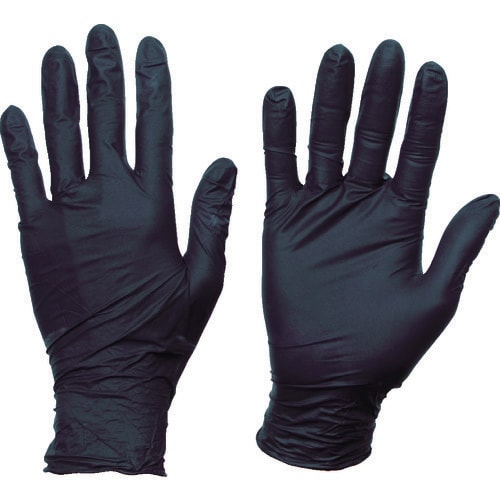 使い捨てニトリル手袋TG標準0.08粉無黒S