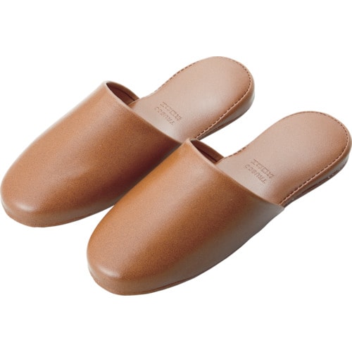 かぶりプラットスリッパブラウン