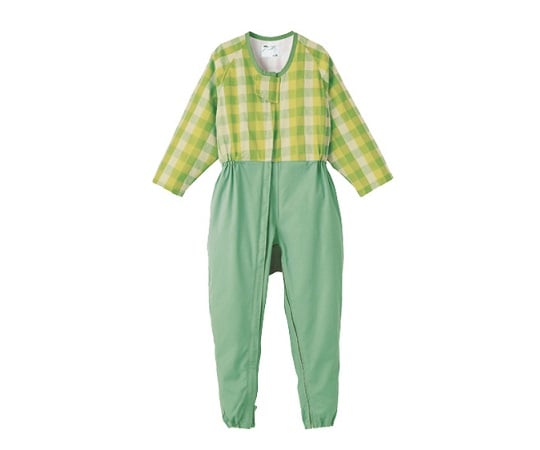 前開き介護寝巻き グリーン/L