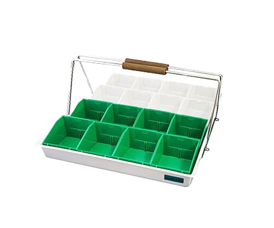 散薬用トレー 16人用 緑・白 (Nケースタイプ)