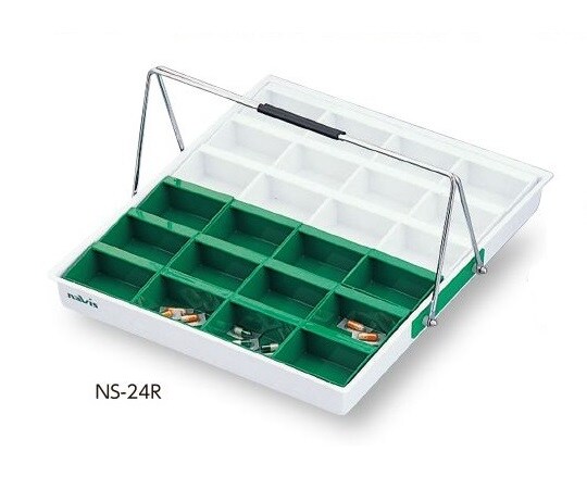 散薬用トレー 24人用 緑・白 (NSケース)
