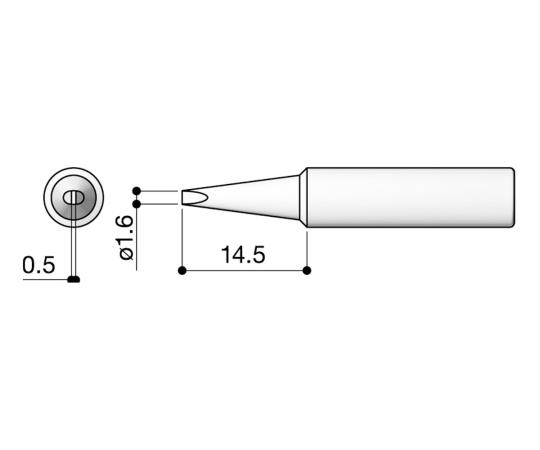 はんだこて用 交換こて先 T18−D16 2個