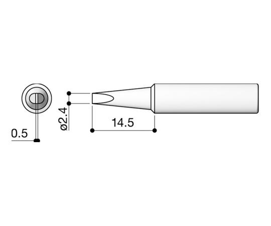 はんだこて用 交換こて先 T18−D24 2個