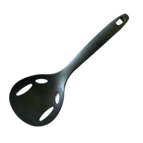 ナイロン製 汁きりお玉 ブラック PR2627